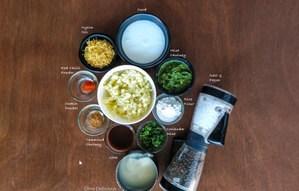 Aloo Tikki Chaat Ingredients