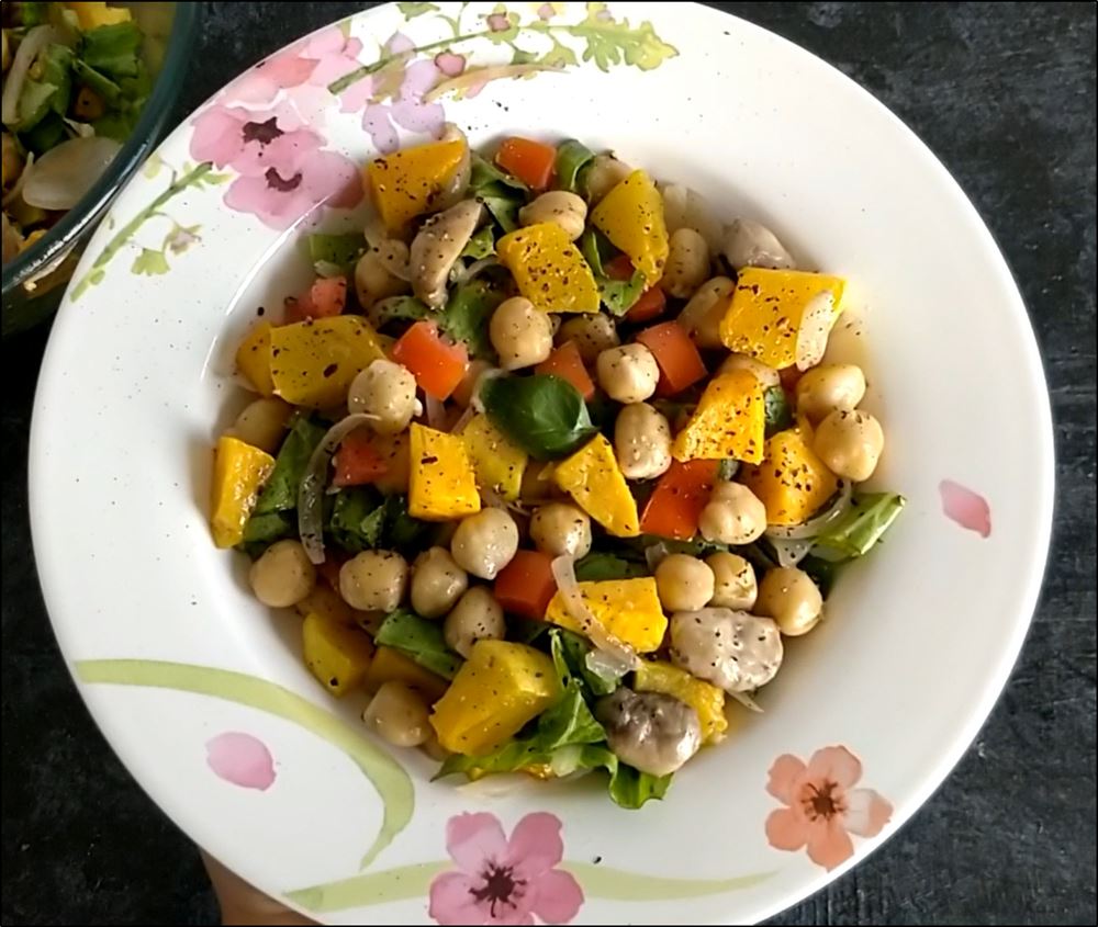 Roasted Pumpkin & Chickpea Salad, Chickpea Salad Dine Delicious