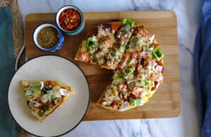 Moong Dal Pizza Recipe, A Healthy and Gluten - Free Pizza Recipe