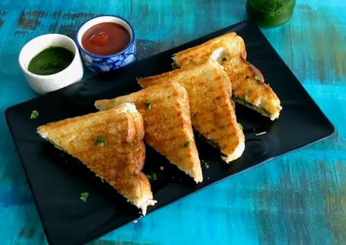 Aloo Sandwich Recipe, Potato Sandwich , Breakfast, Dine Delicious