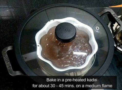 How to bake cake in kadai
